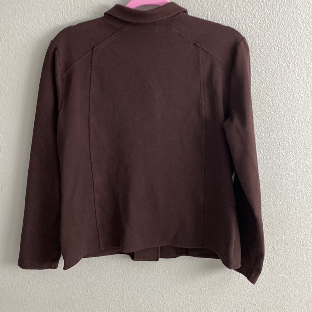 Talbots- brown button up overcoat- Size Large - Picture 5 of 6